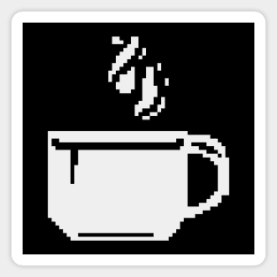 White Cup pixel art Magnet